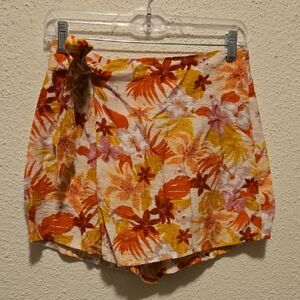 B18 En Creme Floral Skort Sz Sm